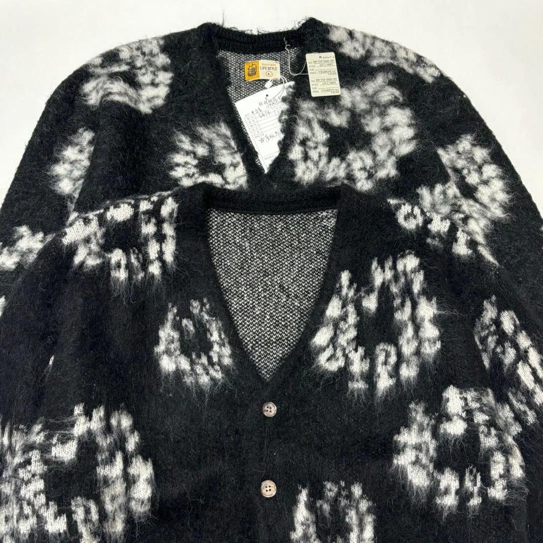 Proofing vs ZP SAINT Mxxxxxx X DENIM TEARS DT_MH CRDIGN/CT WRTH/BLK joint model Kapok mohair cardigan black S-XL